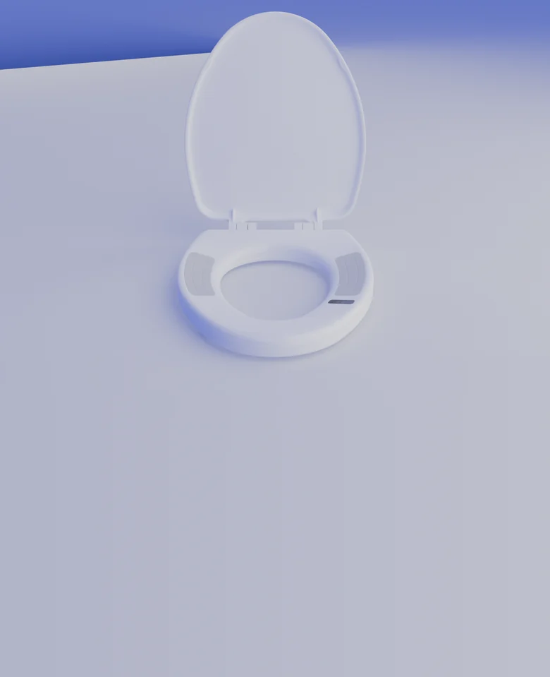 The Casana Smart Seat, lid up