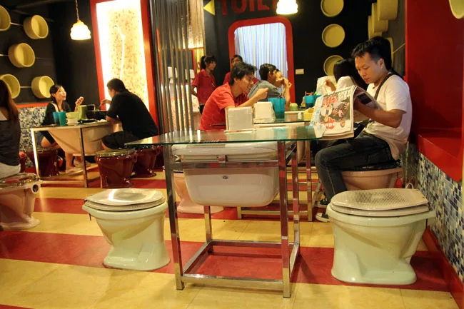 Toilet themed restaurant in Taiwan.
